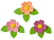 Три цветочка из мастики